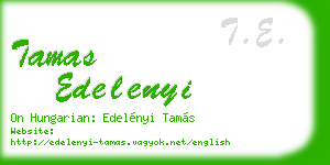 tamas edelenyi business card